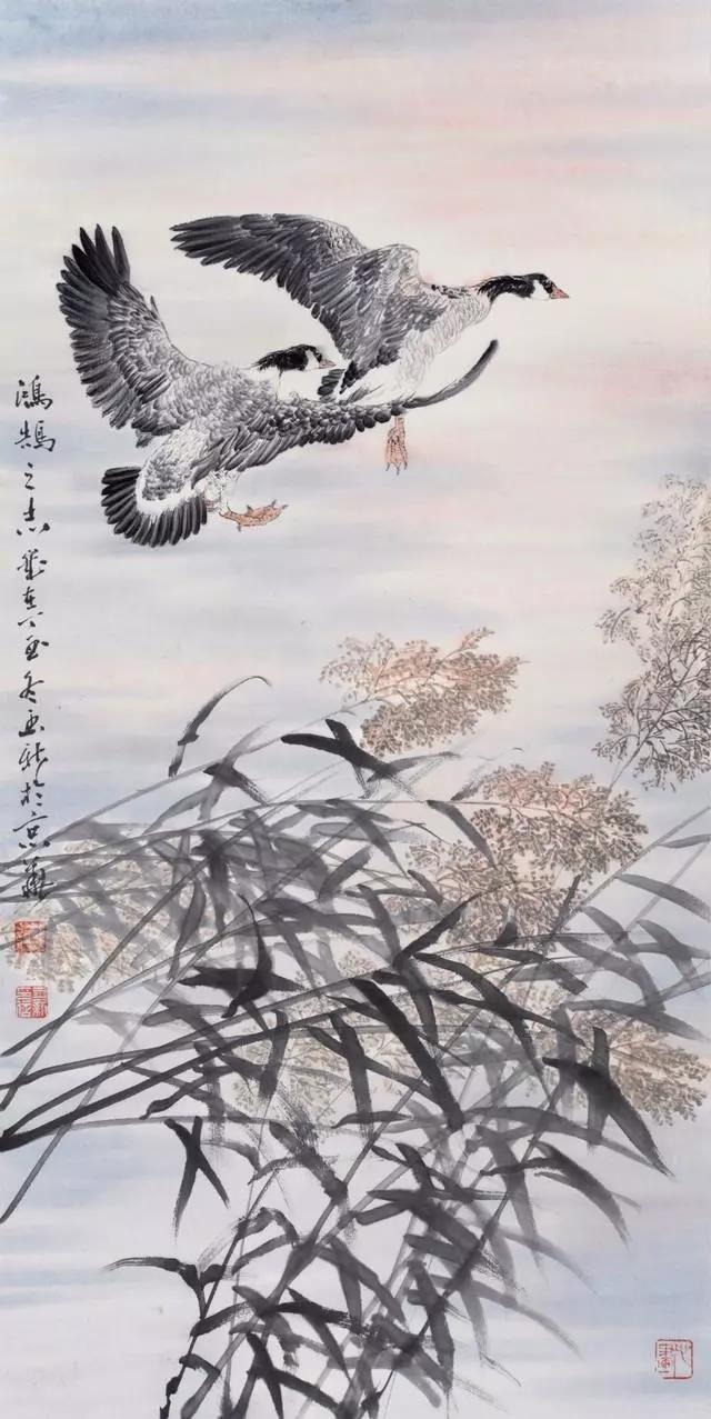 白露时节 鸿雁归 我用画笔来描绘